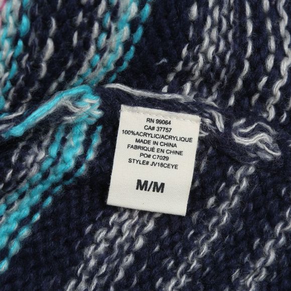 Billabong Jacket Womens Australia Neon Multicolor Southwestern Indian Soft Knit - Picture 7 of 7